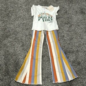 NWT Saints & Hearts Girls jeans & top. Jeans small. Top 6-8. Selling as set